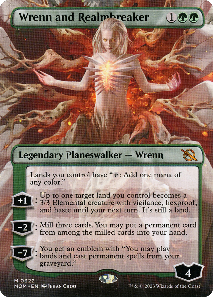 Wrenn and Realmbreaker (Borderless Alternate Art) [March of the Machine] Magic: The Gathering
