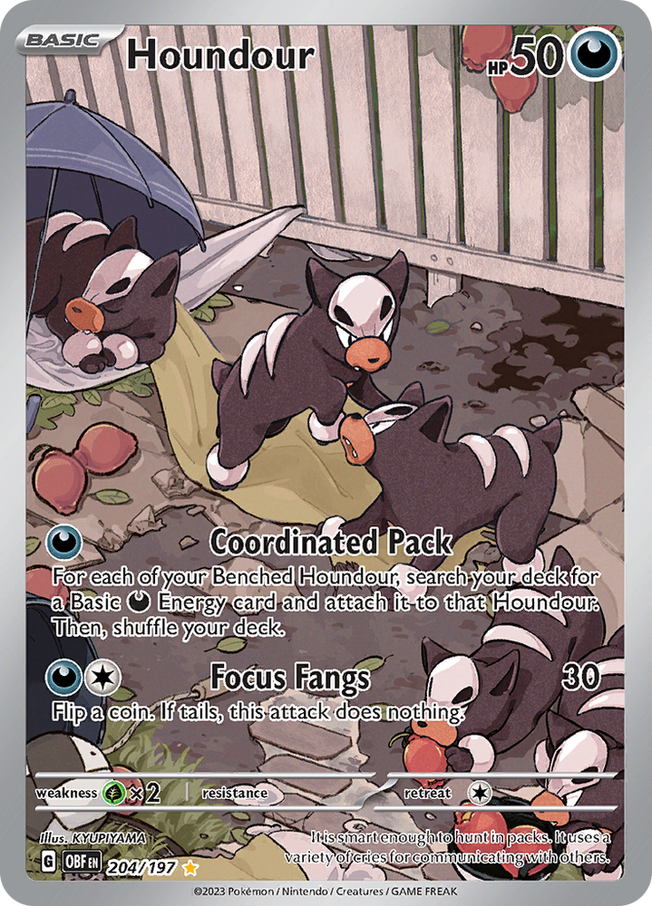 Houndour (204/197) [Scarlet & Violet: Obsidian Flames] Pokémon
