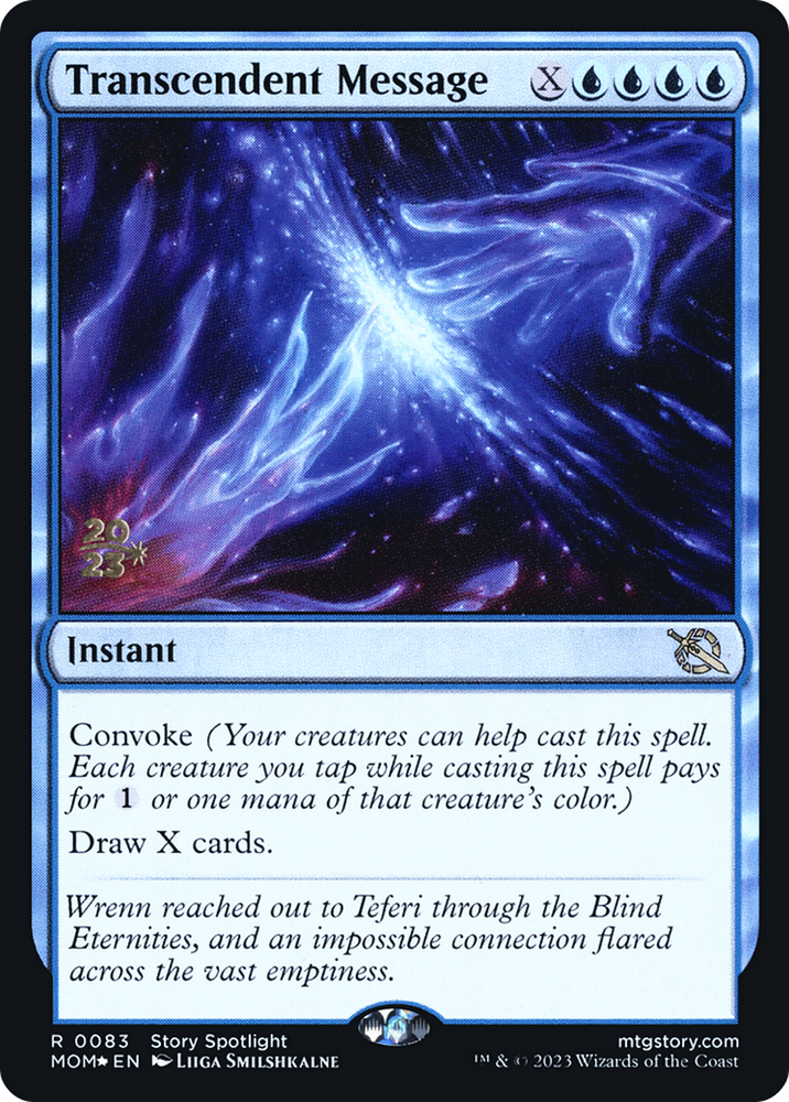 Transcendent Message [March of the Machine Prerelease Promos] Magic: The Gathering