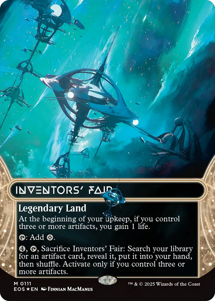 Inventors' Fair (0111) (Borderless) (Galaxy Foil) [Edge of Eternities: Stellar Sights] Magic: The Gathering