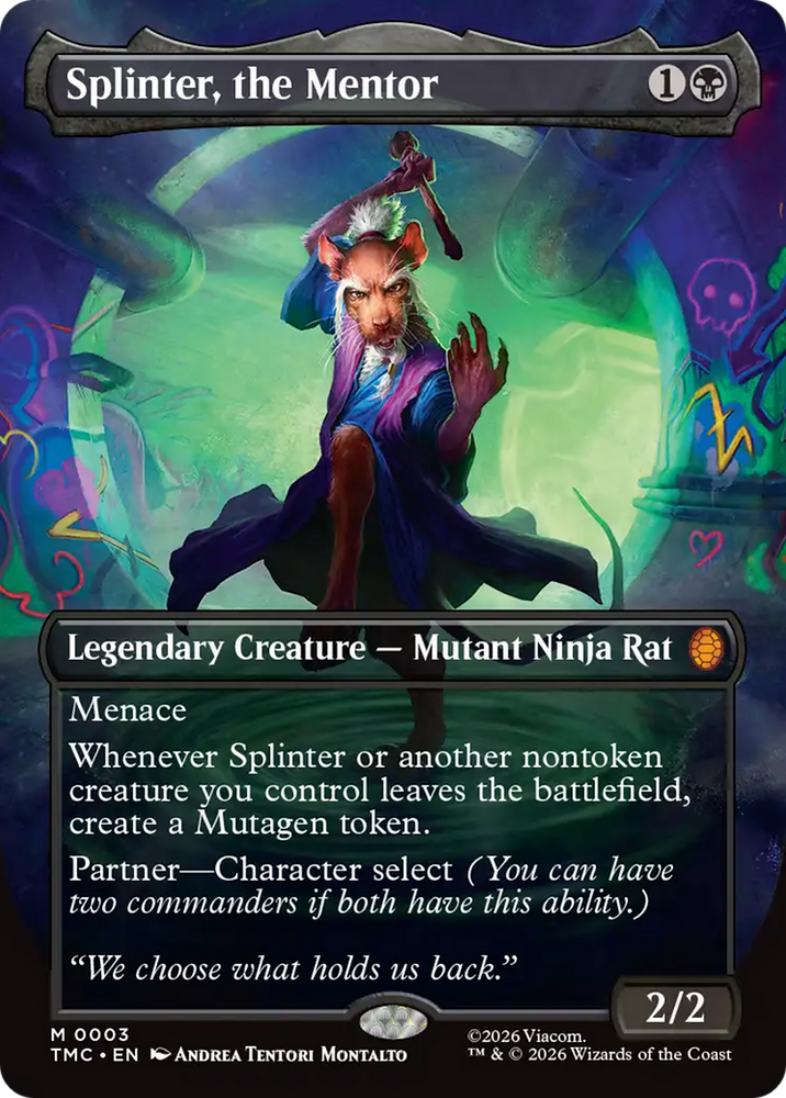 Splinter, the Mentor (Borderless) [Teenage Mutant Ninja Turtles Commander] Magic: The Gathering