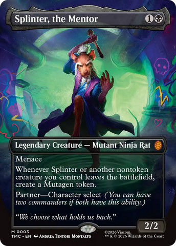 Splinter, the Mentor (Borderless) [Teenage Mutant Ninja Turtles Commander] Magic: The Gathering