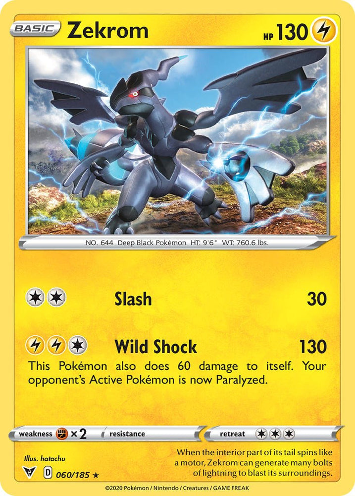Zekrom (060/185) (Cosmos Holo) [Sword & Shield: Black Star Promos] Pokémon