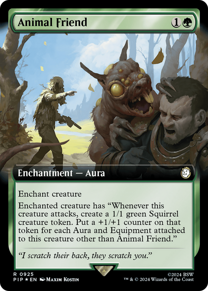 Animal Friend (Extended Art) (Surge Foil) [Fallout] Magic: The Gathering