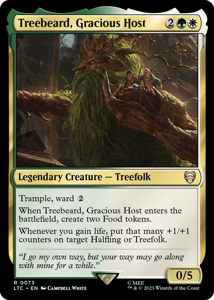 Treebeard, Gracious Host [The Lord of the Rings: Tales of Middle-Earth Commander] Magic: The Gathering