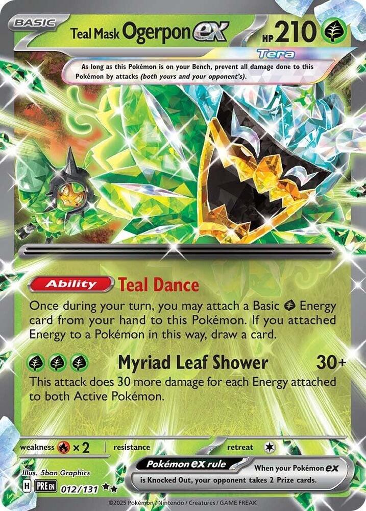 Teal Mask Ogerpon ex (012/131) [Scarlet & Violet: Prismatic Evolutions] Pokémon