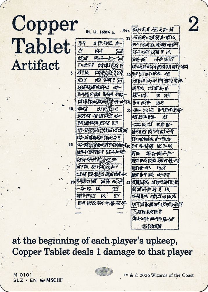 Copper Tablet (0101) [Secret Lair x MSCHF: The Zeta Set] Magic: The Gathering