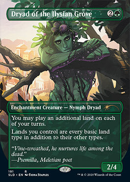 Dryad of the Ilysian Grove (Borderless) [Secret Lair Drop Series] Magic: The Gathering