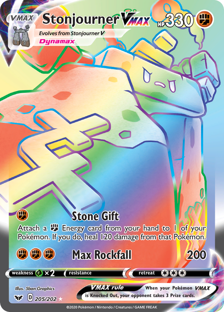 Stonjourner VMAX (205/202) [Sword & Shield: Base Set] Pokémon