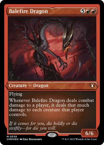 Balefire Dragon (Foil Etched) [Commander Masters] Magic: The Gathering
