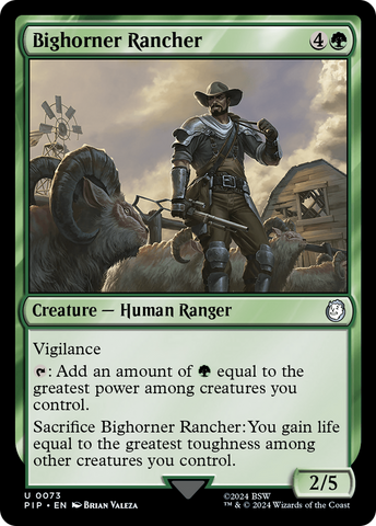 Bighorner Rancher [Fallout] Magic: The Gathering