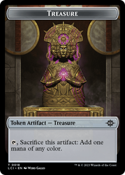 Treasure (0018) // Golem Double-Sided Token [The Lost Caverns of Ixalan Tokens] Magic: The Gathering