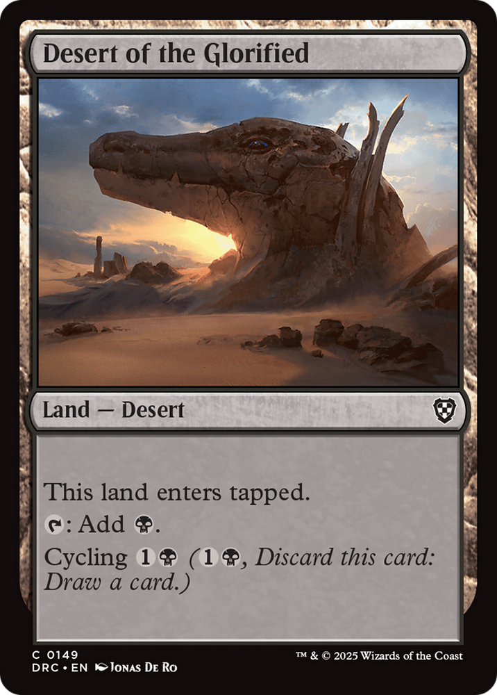 Desert of the Glorified [Aetherdrift Commander] Magic: The Gathering
