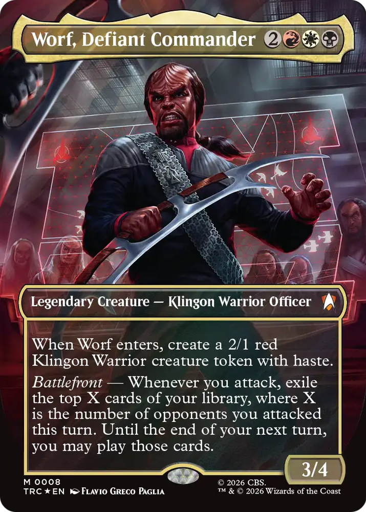 Kang, Suspicious Captain (Extended Art) [Star Trek Commander] Magic: The Gathering