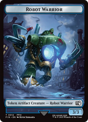 Hero (0007) // Robot Warrior (0012) Double-Sided Token [FINAL FANTASY Tokens] Magic: The Gathering