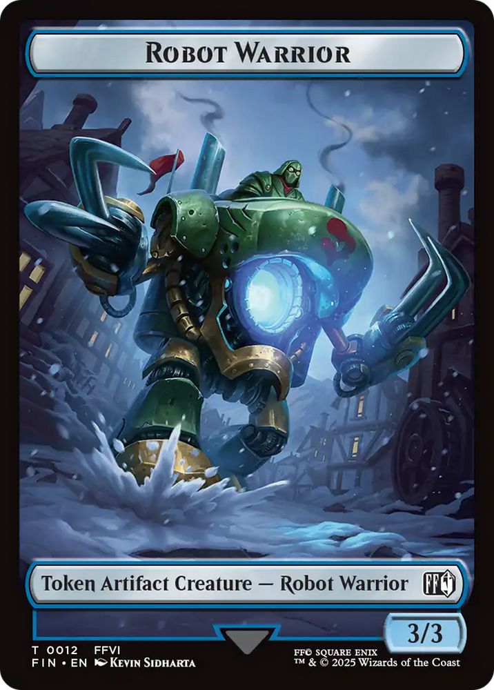 Emblem - Sephiroth, One-Winged Angel // Robot Warrior Double-Sided Token [FINAL FANTASY Tokens] Magic: The Gathering