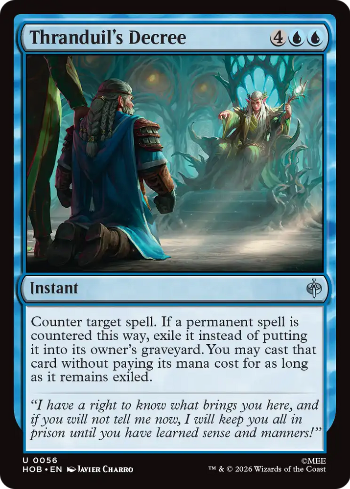 Thranduil's Decree [The Hobbit] Magic: The Gathering