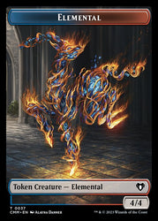 Treasure // Elemental (0037) Double-Sided Token [Commander Masters Tokens] Magic: The Gathering