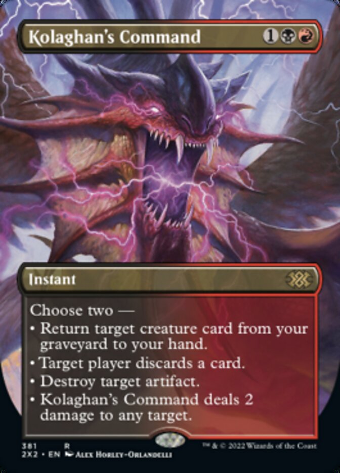 Kolaghan's Command (Borderless Alternate Art) [Double Masters 2022] Magic: The Gathering