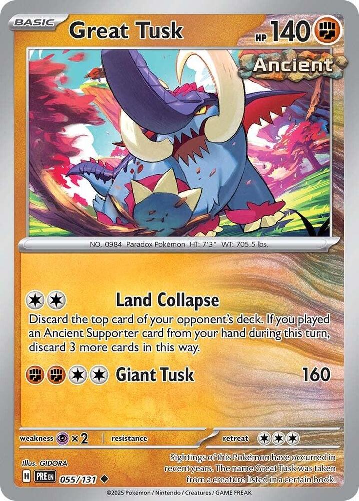 Great Tusk (055/131) [Scarlet & Violet: Prismatic Evolutions] Pokémon