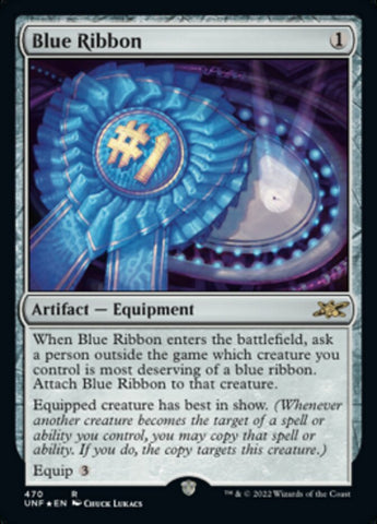 Blue Ribbon (Galaxy Foil) [Unfinity] Magic: The Gathering