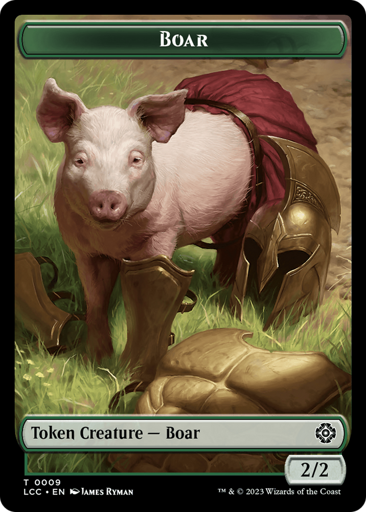 Boar // Merfolk (0005) Double-Sided Token [The Lost Caverns of Ixalan Commander Tokens] Magic: The Gathering
