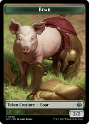 Boar // Merfolk (0005) Double-Sided Token [The Lost Caverns of Ixalan Commander Tokens] Magic: The Gathering