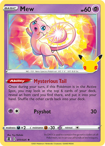 Mew (011/025) [Celebrations: 25th Anniversary] Pokémon
