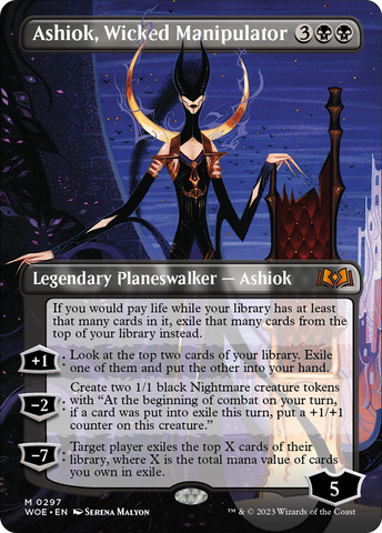 Ashiok, Wicked Manipulator (Borderless Alternate Art) [Wilds of Eldraine] Magic: The Gathering