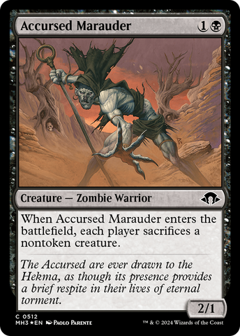 Accursed Marauder (Ripple Foil) [Modern Horizons 3] Magic: The Gathering