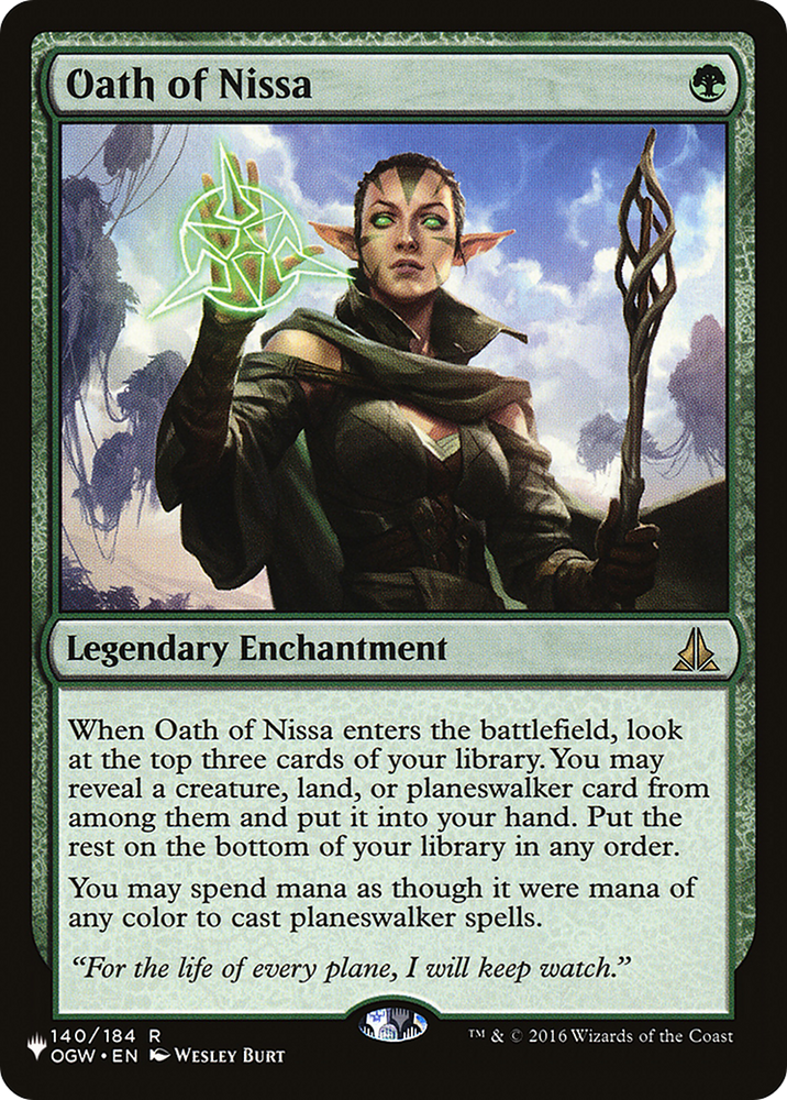 Oath of Nissa [The List] Magic: The Gathering