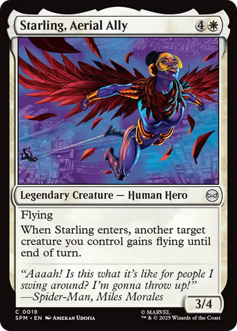 Starling, Aerial Ally [Marvel's Spider-Man] Magic: The Gathering