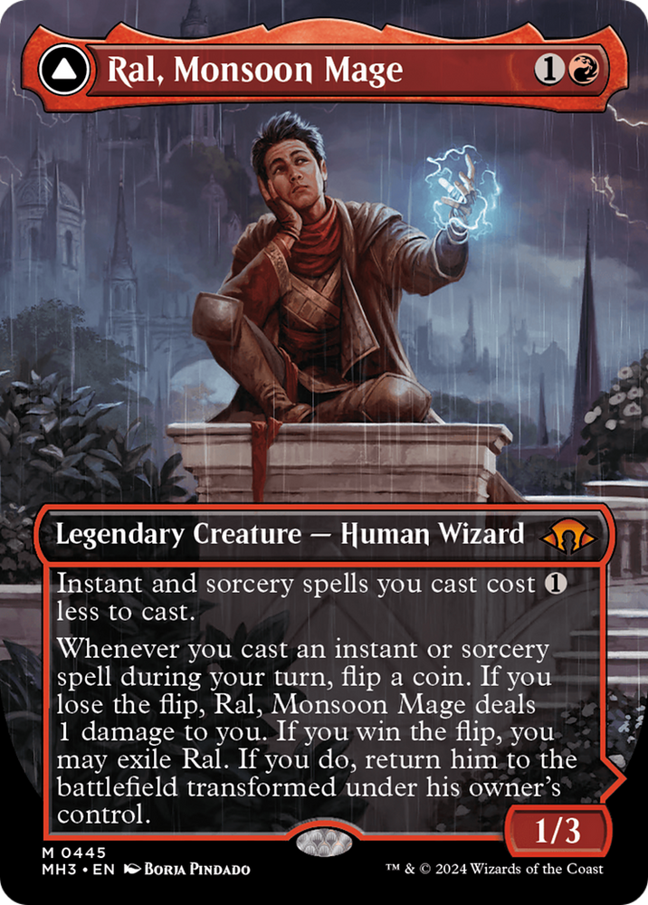 Ral, Monsoon Mage // Ral, Leyline Prodigy (Borderless) [Modern Horizons 3] Magic: The Gathering