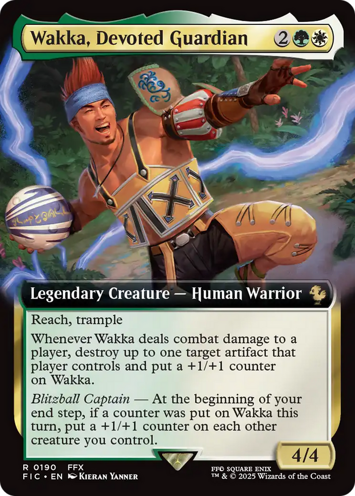 Wakka, Devoted Guardian (Extended Art) [FINAL FANTASY Commander] Magic: The Gathering