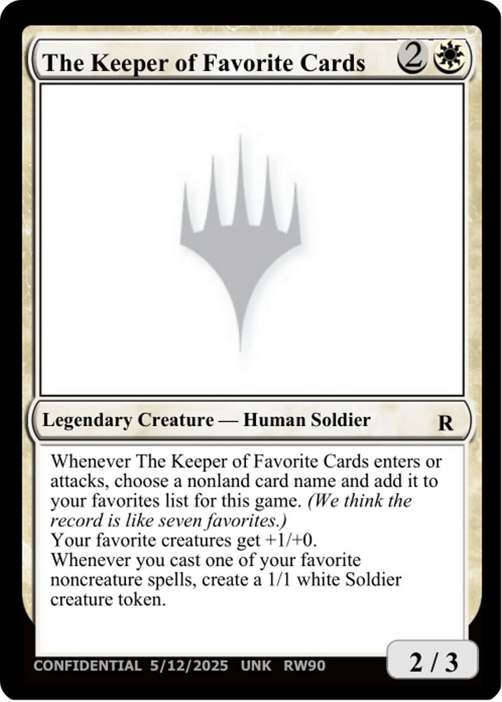 The Keeper of Favorite Cards (5/12/2025) [Unknown Event] Magic: The Gathering