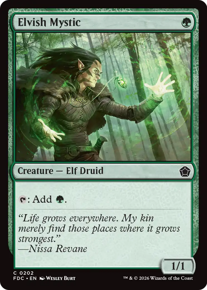 Elvish Mystic [Foundations Commander] Magic: The Gathering