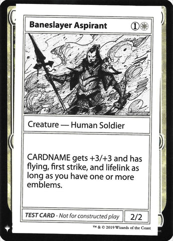 Baneslayer Aspirant [Mystery Booster Playtest Cards] Magic: The Gathering