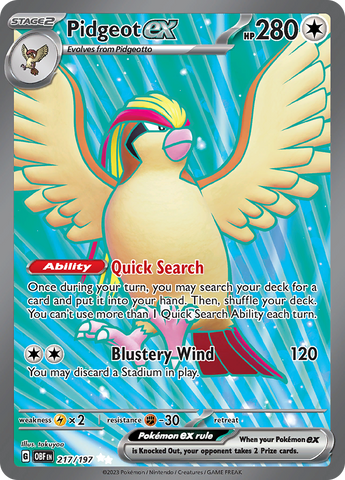 Pidgeot ex (217/197) [Scarlet & Violet: Obsidian Flames] Pokémon