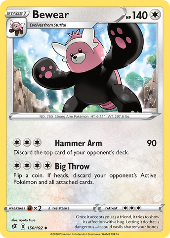 Bewear (150/192) [Sword & Shield: Rebel Clash] Pokémon