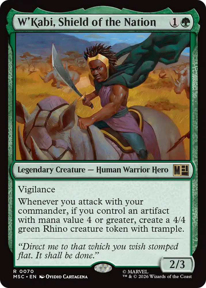 W'Kabi, Shield of the Nation [Marvel Super Heroes Commander] Magic: The Gathering