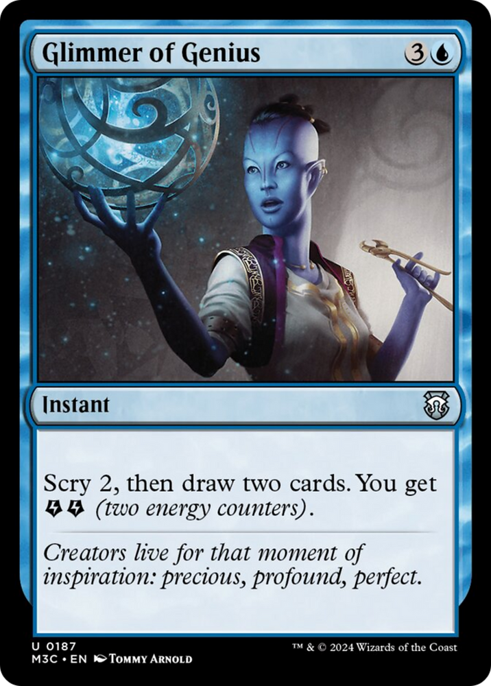 Glimmer of Genius (Ripple Foil) [Modern Horizons 3 Commander] Magic: The Gathering