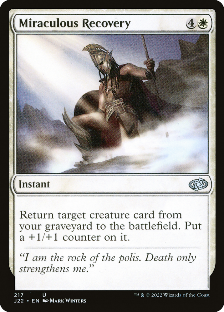 Miraculous Recovery [Jumpstart 2022] Magic: The Gathering