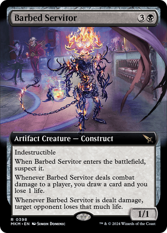 Barbed Servitor (Extended Art) [Murders at Karlov Manor] Magic: The Gathering