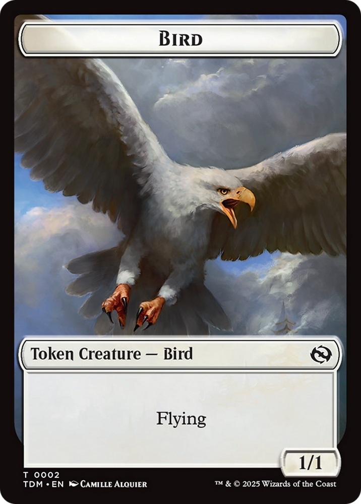Spider // Bird Double-Sided Token [Tarkir: Dragonstorm Commander Tokens] Magic: The Gathering