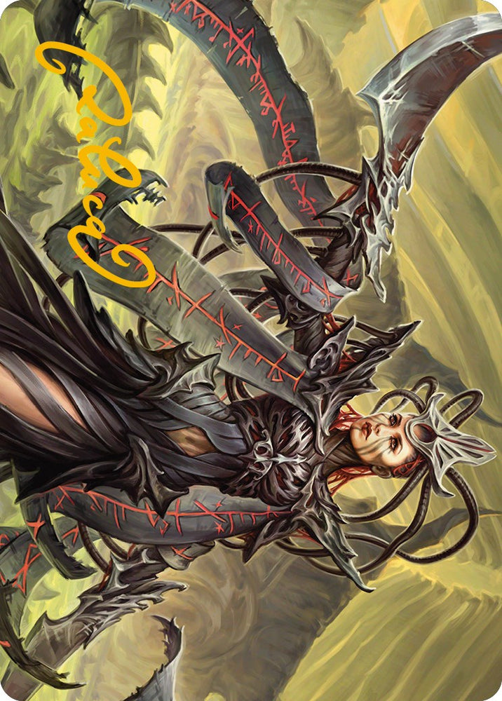 Testament Bearer Art Card (Gold-Stamped Signature) [Phyrexia: All Will Be One Art Series] Magic: The Gathering
