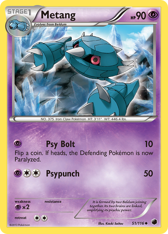 Metang (51/116) [Black & White: Plasma Freeze] Pokémon