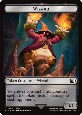 Bird (0016) // Wizard (0014) Double-Sided Token [FINAL FANTASY Tokens] Magic: The Gathering