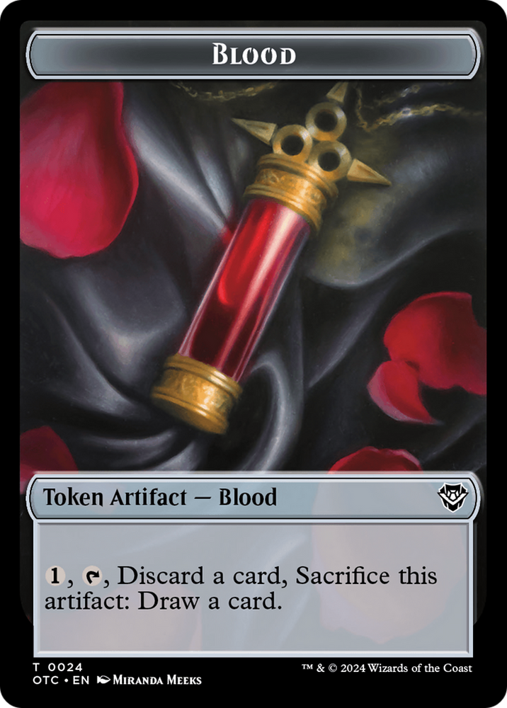 Rat // Blood Double-Sided Token [Outlaws of Thunder Junction Commander Tokens] Magic: The Gathering