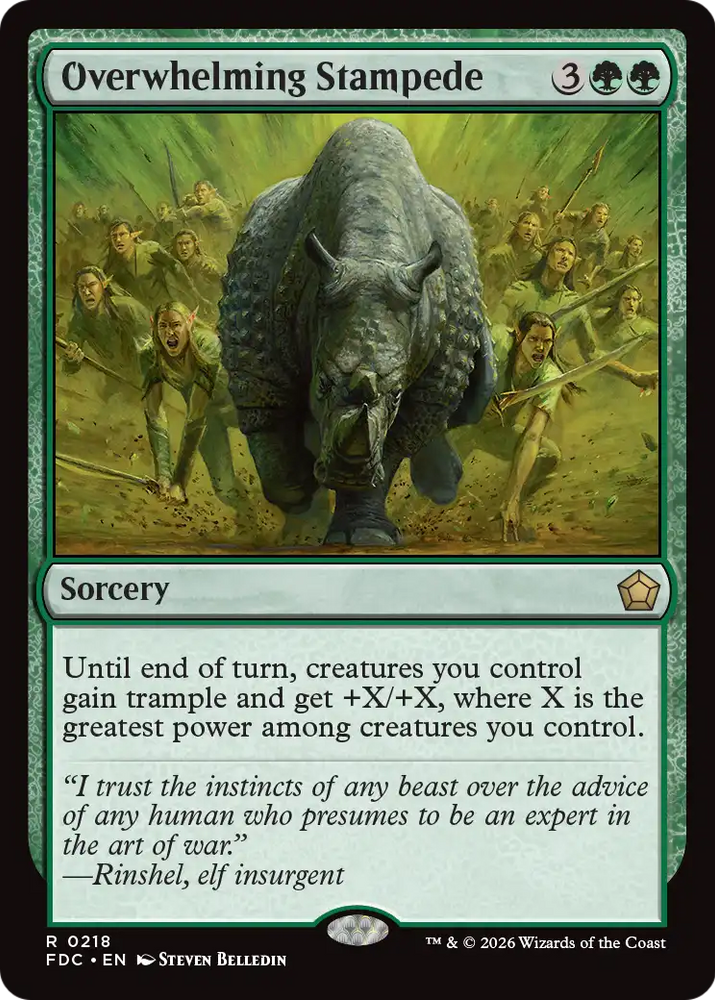 Overwhelming Stampede [Foundations Commander] Magic: The Gathering