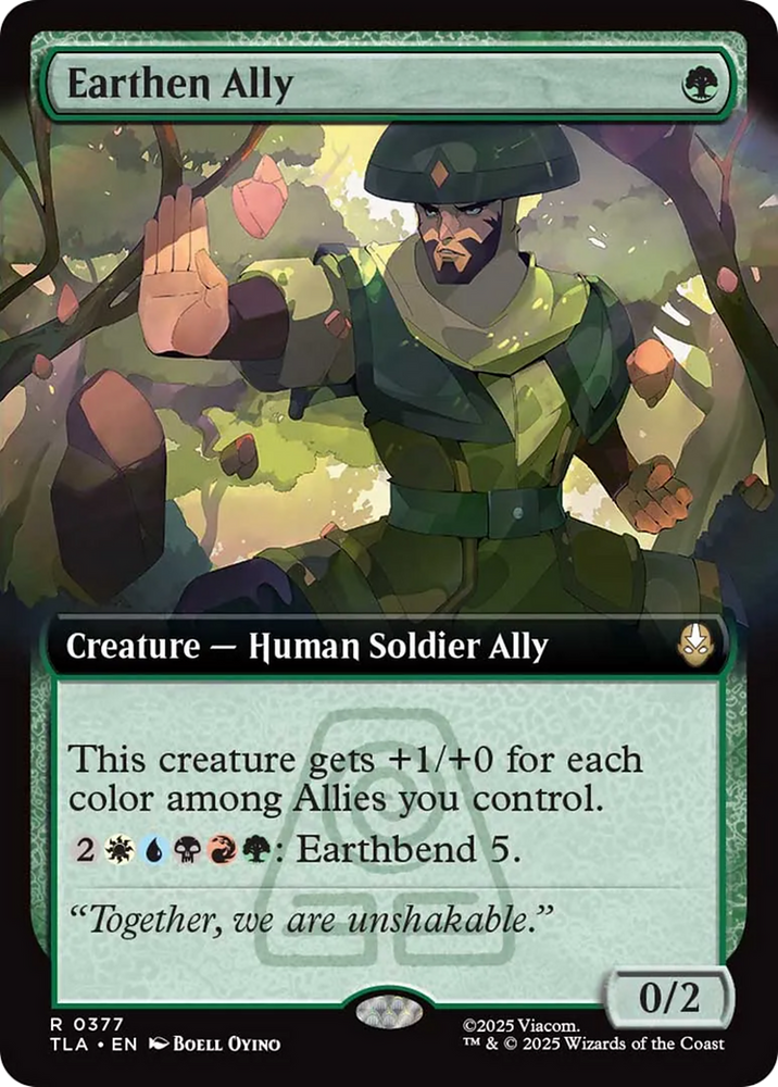 Earthen Ally (Extended Art) [Avatar: The Last Airbender] Magic: The Gathering